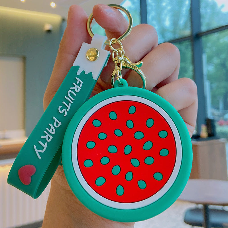 Wholesale Avocado Strawberry Cute Fruit Silicone Coin Purse Keychain